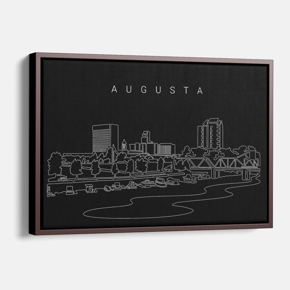 Framed Augusta Canvas Print - Main - Dark Framed Augusta Canvas Print - Main - Dark