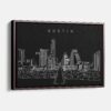 Framed Austin Canvas Print - Main - Dark