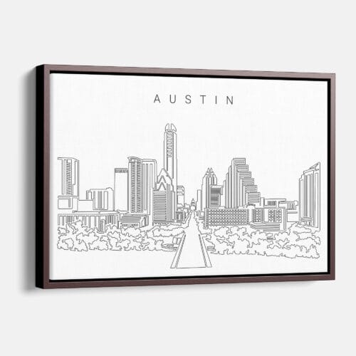 Austin TX Skyline Canvas Print