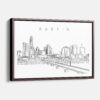 Framed Austin Texas Canvas Print - Main - Light