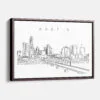 Framed Austin Texas Canvas Print - Main - Light