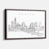 Framed Austin Texas Canvas Print - Main - Light