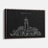 Framed Bakersfield Canvas Print - Main - Dark