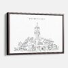 Framed Bakersfield Theater Canvas Print - Main - Light