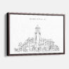Framed Bakersfield Theater Canvas Print - Main - Light