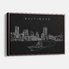 Framed Baltimore Canvas Print - Main - Dark