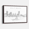 Framed Baltimore Canvas Print - Main - Light
