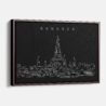 Framed Bangkok Canvas Print - Main - Dark