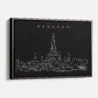 Framed Bangkok Canvas Print - Main - Dark