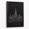 Framed Bangkok Wat Arun Canvas Print - Portrait - Main - Dark