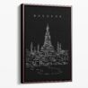 Framed Bangkok Wat Arun Canvas Print - Portrait - Main - Dark