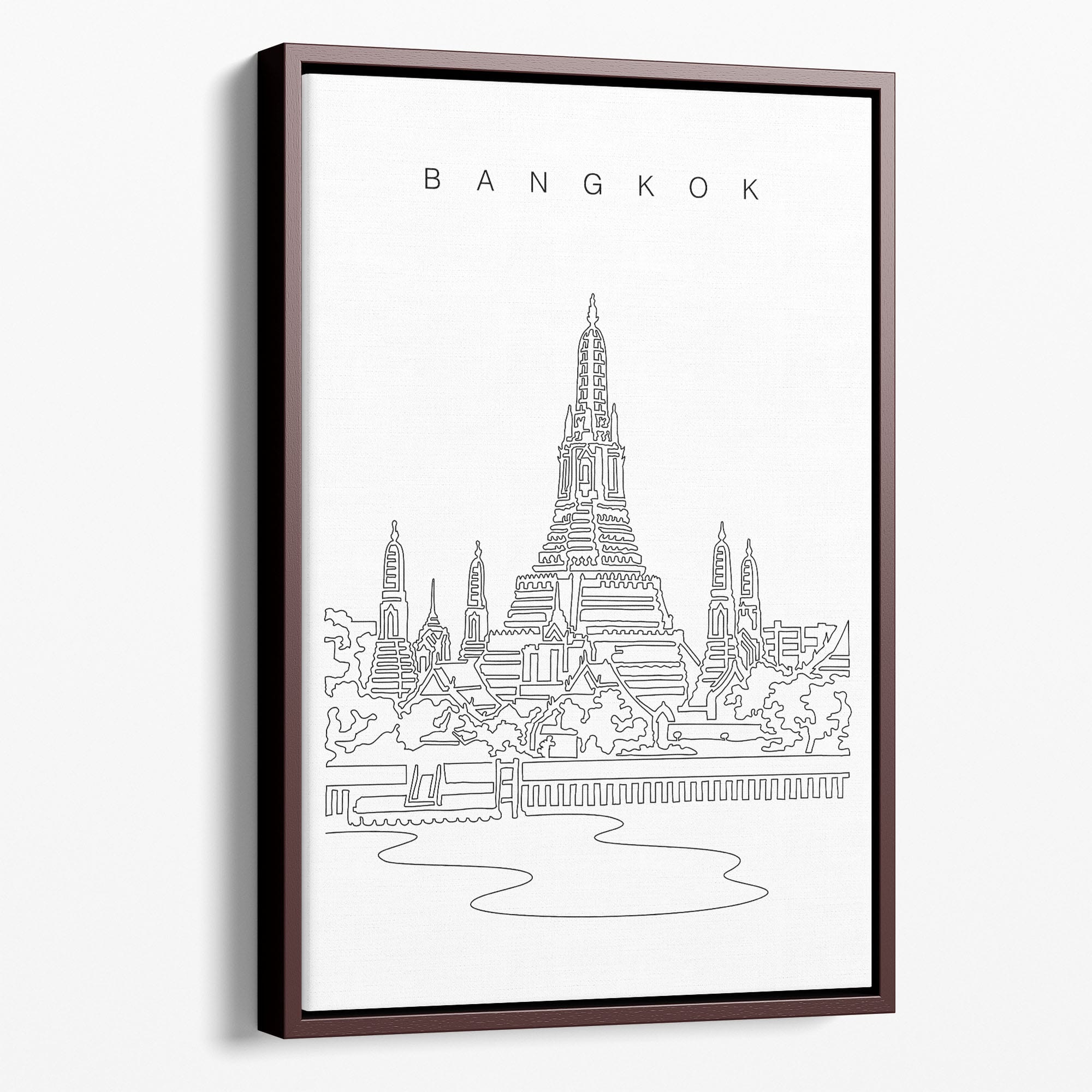 Bangkok Wat Arun Temple Canvas Art Print – Portrait