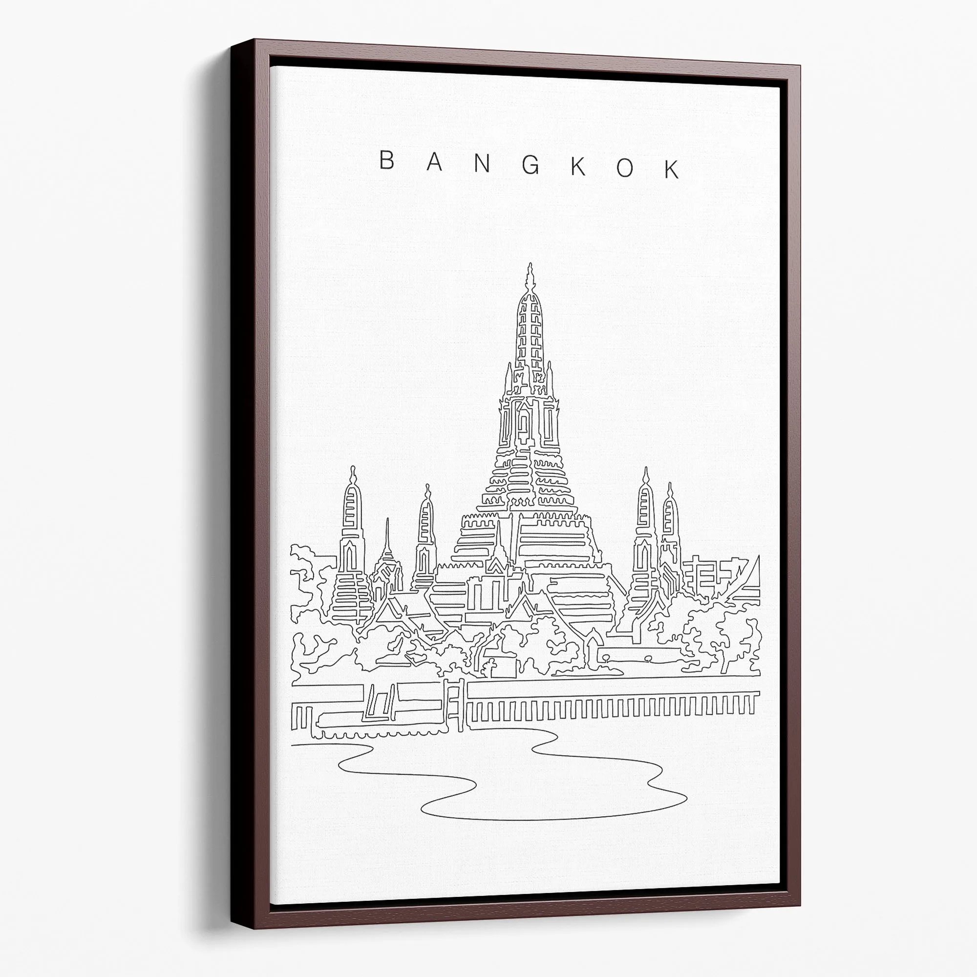 Bangkok Wat Arun Temple Canvas Art Print - Portrait