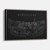 Framed Barcelona Park Guell Canvas Print - Main - Dark