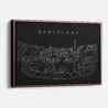 Framed Barcelona Park Guell Canvas Print - Main - Dark