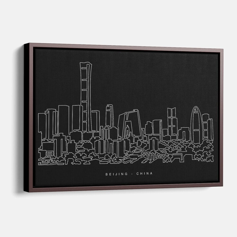 Framed Beijing Canvas Print - Main - Dark Framed Beijing Canvas Print - Main - Dark