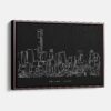 Framed Beijing Canvas Print - Main - Dark