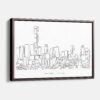 Framed Beijing Skyline Canvas Print - Main - Light