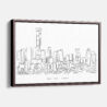Framed Beijing Skyline Canvas Print - Main - Light