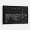 Framed Berlin Canvas Print - Main - Dark