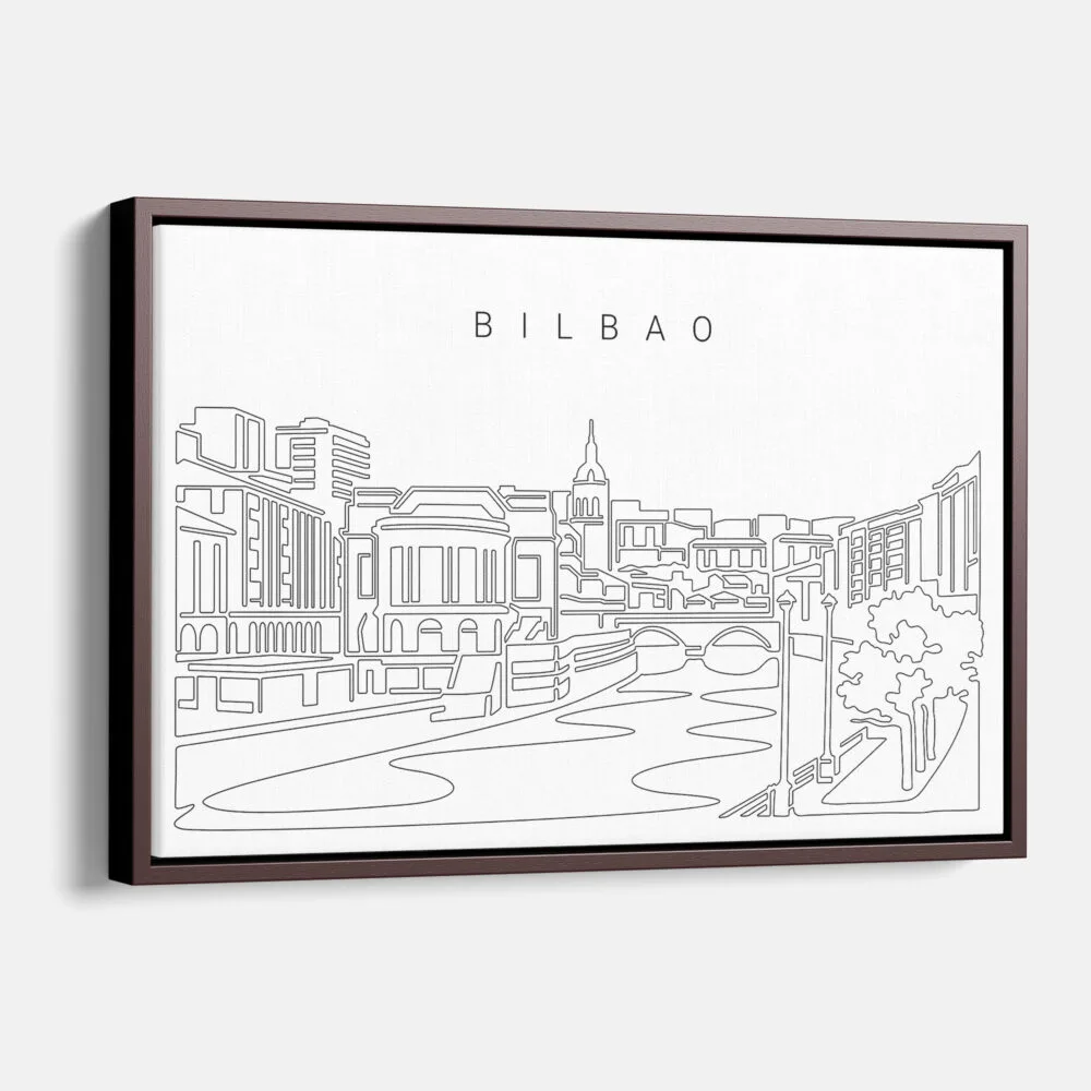 Framed Bilbao Canvas Print - Main - Light Framed Bilbao Canvas Print - Main - Light