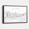 Framed Bilbao Canvas Print - Main - Light
