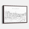 Framed Bilbao Canvas Print - Main - Light