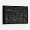 Framed Billings Canvas Print - Main - Dark