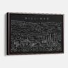 Framed Billings Canvas Print - Main - Dark