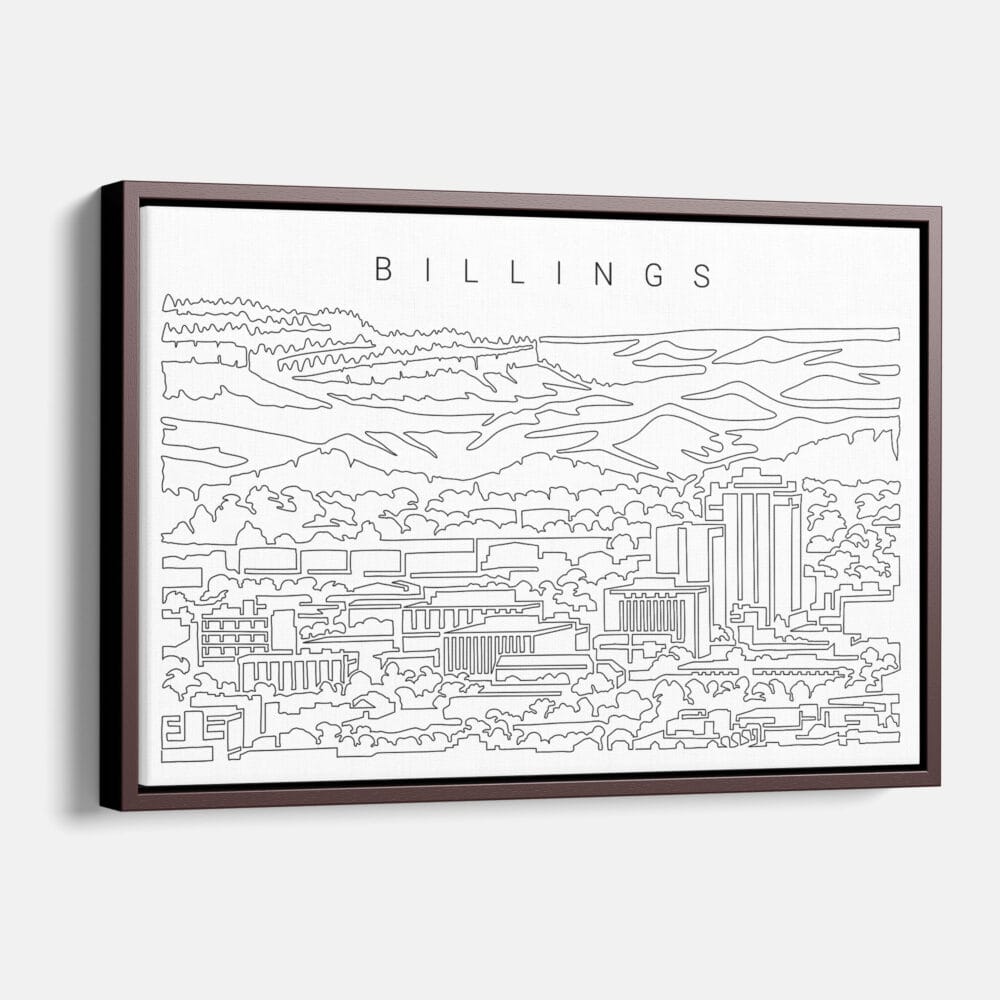 Framed Billings Canvas Print - Main - Light