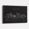 Framed Boise Idaho Canvas Print - Main - Dark