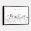 Framed Boise Idaho Canvas Print - Main - Light