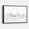 Framed Boise Idaho Canvas Print - Main - Light