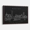 Framed Boston Charles River Canvas Print - Main - Dark