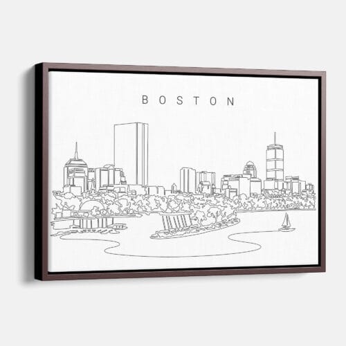 Boston Skyline Canvas Print with Charles River