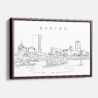 Framed Boston Charles River Canvas Print - Main - Light