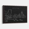 Framed Boston Esplanade Canvas Print - Main - Dark
