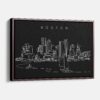 Framed Boston Harbor Canvas Print - Main - Dark