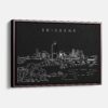 Framed Brisbane Canvas Print - Main - Dark