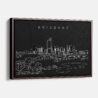 Framed Brisbane Canvas Print - Main - Dark