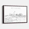 Framed Brisbane Canvas Print - Main - Light