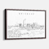 Framed Brisbane Canvas Print - Main - Light