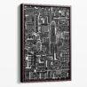 Framed Buffalo NY Canvas Print - Portrait - Main - Dark