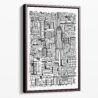 Framed Buffalo NY Canvas Print - Portrait - Main - Light