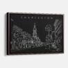 Framed Charleston Canvas Print - Main - Dark