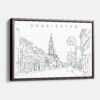 Framed Charleston Canvas Print - Main - Light