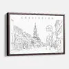 Framed Charleston Canvas Print - Main - Light