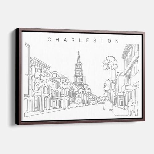 Charleston SC Skyline Canvas Print