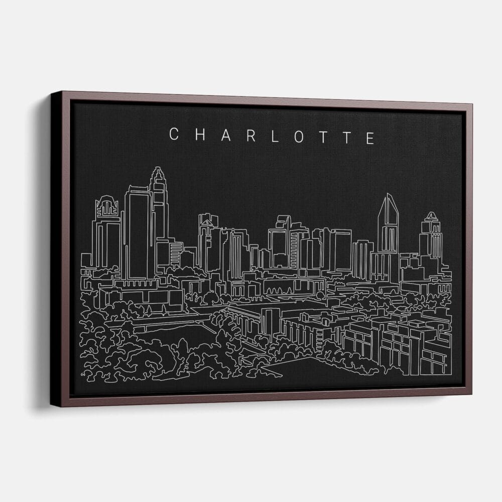 Framed Charlotte Canvas Print - Main - Dark Framed Charlotte Canvas Print - Main - Dark