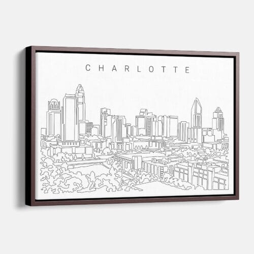 Charlotte NC Skyline Canvas Print